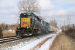 CSX 4062 & LSRC 6356 roll Z127 south as the near the south end of LSRC trackage